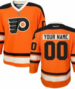 Custom Philadelphia Flyers Jersey Name And Number Orange Alternate NHL Reebok Hockey