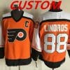 Custom Philadelphia Flyers Jersey Name And Number Orange CCM Throwback NHL Ice Hockey