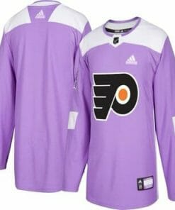 Custom Philadelphia Flyers Jersey Name And Number Purple Pink Hockey Fights Cancer Practice