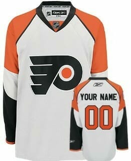 Custom Philadelphia Flyers Jersey Name And Number White