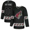 Custom Phoenix Coyotes Jersey Name And Number Black Team Logos Fashion 1