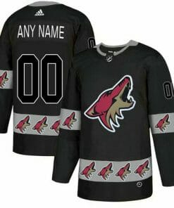 Custom Phoenix Coyotes Jersey Name And Number Black Team Logos Fashion