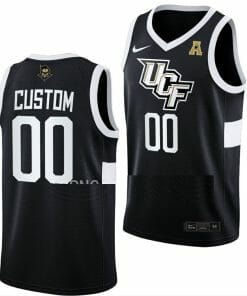 Custom UCF Knights Jersey Name and Number College Basketball Away Black