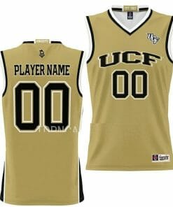 Custom UCF Knights Jersey Name and Number College Basketball Gold