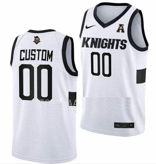 Custom UCF Knights Jersey College Basketball White Home