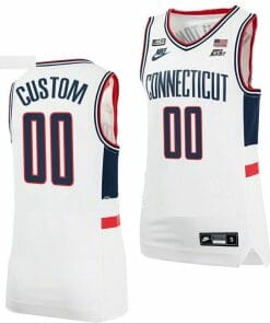 Custom UConn Huskies Jersey Name and Number College Basketball Alumni White