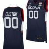 Custom UConn Huskies Jersey College Basketball Away Navy Big East