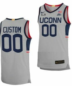 Custom UConn Huskies Jersey Name and Number College Basketball Limited Gray