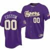 2023 College World Series Champions Custom LSU Tigers Jersey Name and Number NCAA Baseball Purple Jersey 00