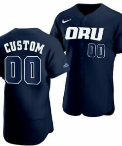 Custom Oral Roberts Golden Eagles Jersey Name and Number NCAA Baseball 2023 College World Series Navy #00