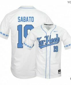 Aaron Sabato Jersey North Carolina Tar Heels Baseball NCAA College White Elite Alumni #19