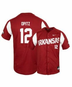 Arkansas Razorbacks 12 Casey Opitz Red Elite Baseball Jersey