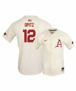 Arkansas Razorbacks 12 Casey Opitz White Elite Baseball Jersey