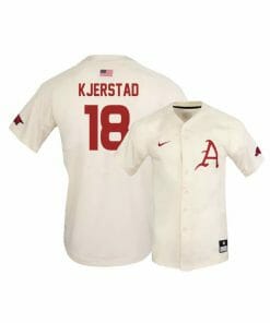 Arkansas Razorbacks 18 Heston Kjerstad White Elite Baseball Jersey