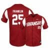 Arkansas Razorbacks 25 Christian Franklin Red Elite Baseball Jersey