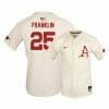 Arkansas Razorbacks 25 Christian Franklin White Elite Baseball Jersey