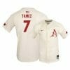 Arkansas Razorbacks 7 Dominic Tamez White Elite Baseball Jersey