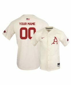 Arkansas Razorbacks White White Elite Custom NCAA Baseball Jersey