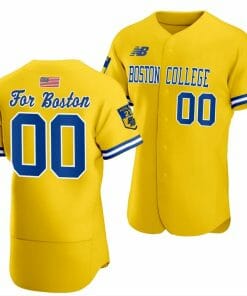 Boston Strong Custom Boston College Eagles Baseball Jersey Name and Number 10th anniversary Gold
