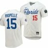 BT Riopelle Jersey Florida Gators 2023 College World Series White 15 Replica NCAA Baseball