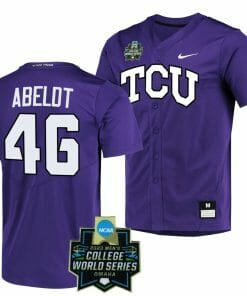 Ben Abeldt Jersey TCU Horned Frogs Baseball NCAA 2023 College World Series Purple #46