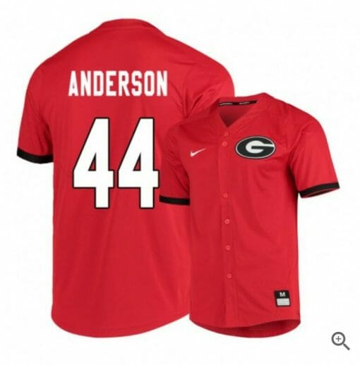 Ben Anderson Jersey Georgia Bulldogs Baseball NCAA College Red Elite Alumni #44