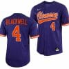 Benjamin Blackwell Jersey Clemson Tigers College Baseball Purple Full Button 4