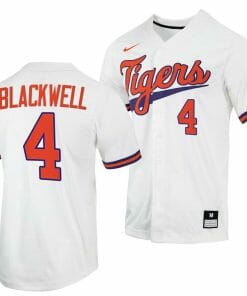 Benjamin Blackwell Jersey Clemson Tigers College Baseball White #4