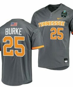 Blake Burke Jersey Tennessee Volunteers #25 Gray 2023 NCAA Baseball College World Series OMAHA 8