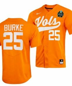 Blake Burke Jersey Tennessee Volunteers #25 Orange 2023 NCAA Baseball College World Series OMAHA 8