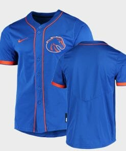 Boise State Broncos Custom Name Number Royal College Baseball Jersey