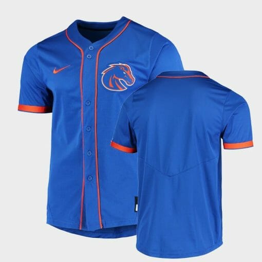 Boise State Broncos Custom Name Number Royal College Baseball Jersey