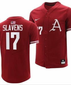 Brady Slavens Jersey Arkansas Razorbacks College Baseball Cardinal #17
