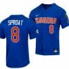Brandon Sproat Jersey Florida Gators 2023 College World Series Royal 8 NCAA Baseball