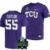 Brayden Taylor Jersey TCU Horned Frogs Baseball NCAA 2023 College World Series Purple 55