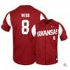 Braydon Webb Jersey Arkansas Razorbacks Baseball NCAA College Alumni Elite Red 8