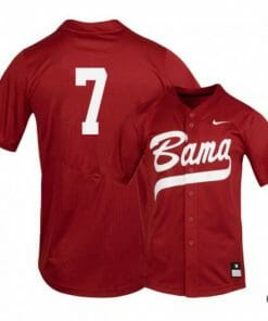 Brett Auerbach Jersey Alabama Crimson Tide Baseball NCAA College Red #7