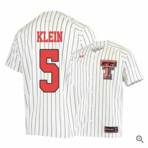 Brian Klein Jersey Texas Tech Red Raiders Baseball NCAA College White Alumni #5