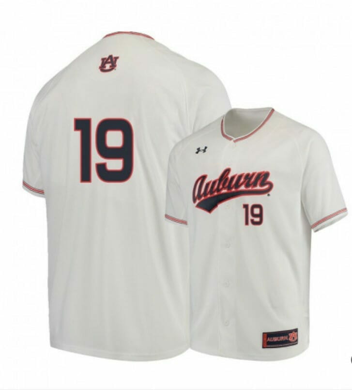 Brody Moore Jersey Auburn Tigers Baseball NCAA College White Alumni #19
