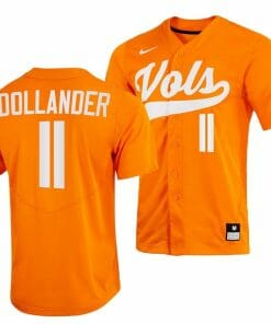 Chase Dollander Jersey Tennessee Volunteers Baseball NCAA College 2023 MLB Draft Top prospects Orange #11