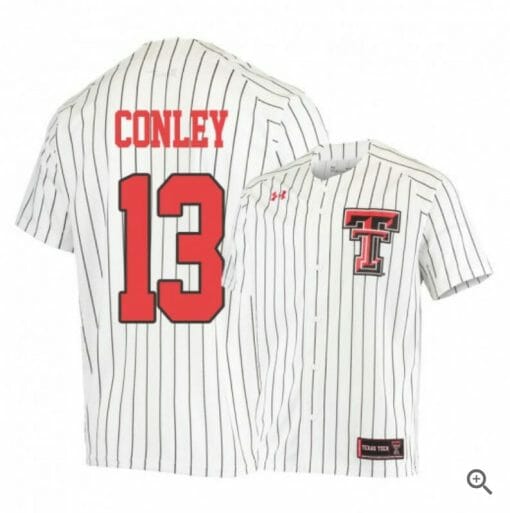 Cal Conley Jersey Texas Tech Red Raiders Baseball NCAA College White Alumni #13