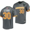Cal Stark Jersey Tennessee Volunteers 30 Gray 2023 NCAA Baseball College World Series OMAHA 8