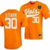 Cal Stark Jersey Tennessee Volunteers 30 Orange 2023 NCAA Baseball College World Series OMAHA 8