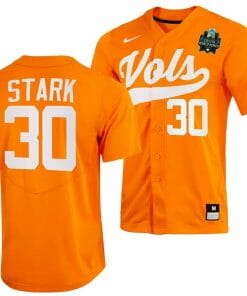 Cal Stark Jersey Tennessee Volunteers #30 Orange 2023 NCAA Baseball College World Series OMAHA 8