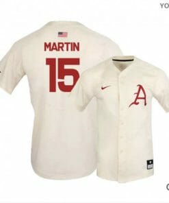Casey Martin Jersey Arkansas Razorbacks Baseball NCAA College Alumni Elite White #15
