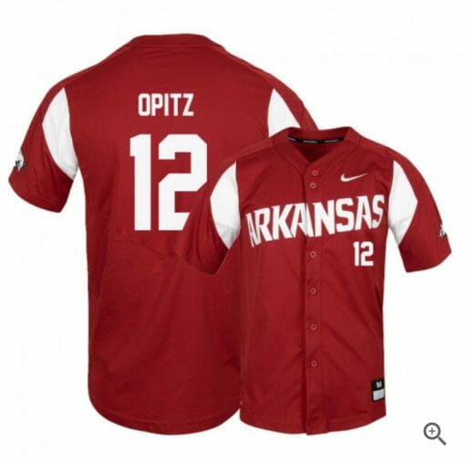Casey Opitz Jersey Arkansas Razorbacks Baseball NCAA College Alumni Elite Red #12