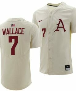 Cayden Wallace Jersey Arkansas Razorbacks College Baseball Full-Button Natural #7