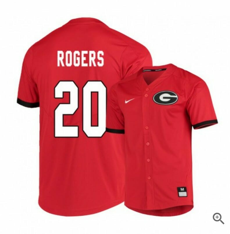 Chaney Rogers Jersey Georgia Bulldogs Baseball NCAA College Red Elite Alumni #20