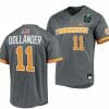 Chase Dollander Jersey Tennessee Volunteers 11 Gray 2023 NCAA Baseball College World Series OMAHA 8