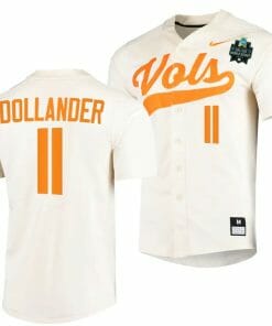 Chase Dollander Jersey Tennessee Volunteers #11 Natural 2023 NCAA Baseball College World Series OMAHA 8